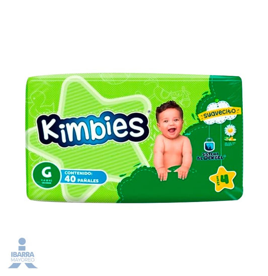 Pañal Kimbies Grande 40 pzas.