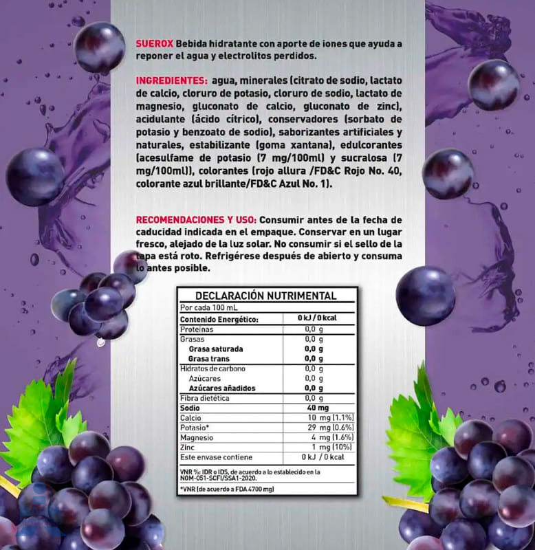 Bebida Suerox Uva 630 ml