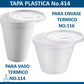 Tapa Plástico Convermex no. 414 50 pzas.