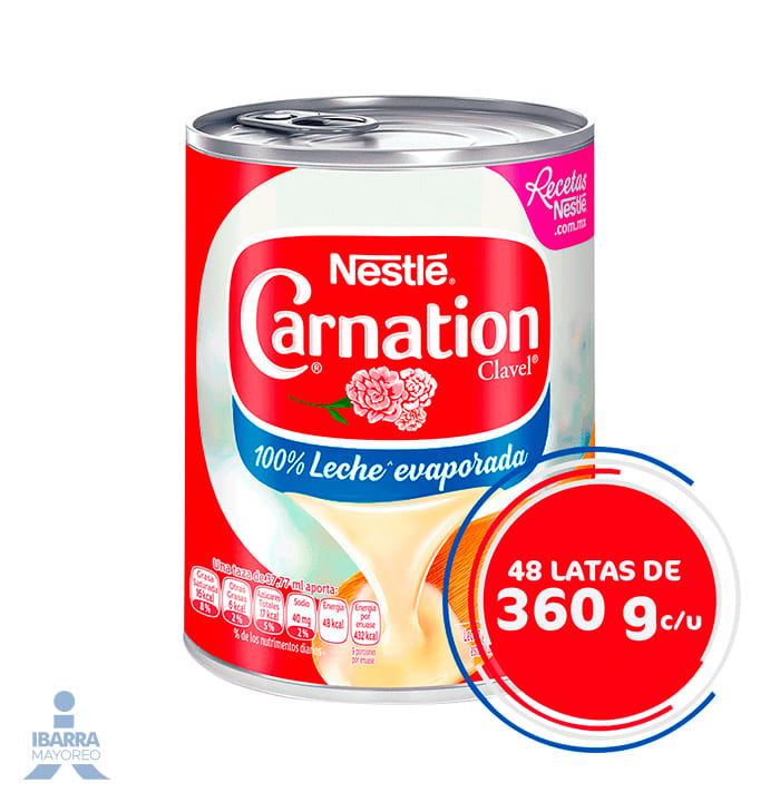 Leche Evaporada Nestlé Carnation Clavel Original lata 360 g