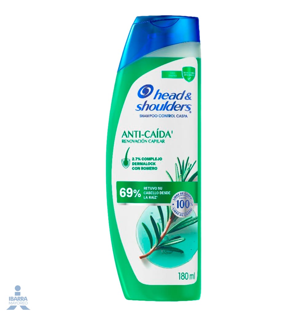 Shampoo Head & Shoulders Anti Caída Romero 180 ml