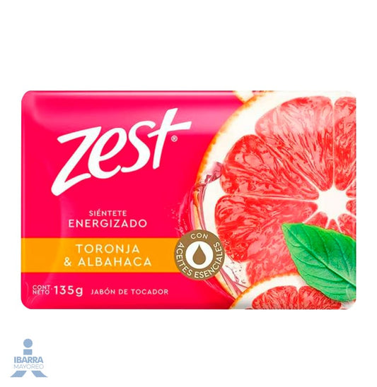 Jabón de Tocador Zest Toronja y Albahaca 135 g