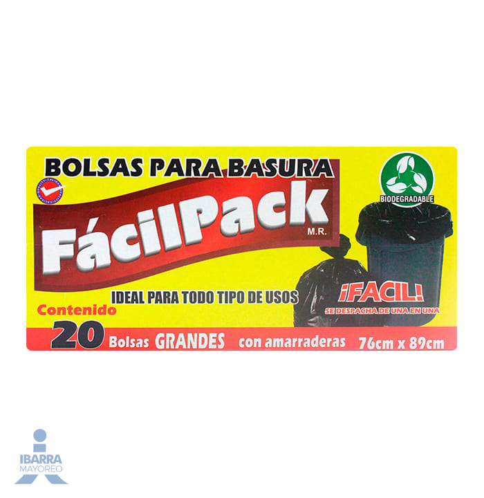 Bolsa para Basura Fácil Pack Grande 20 pzas.