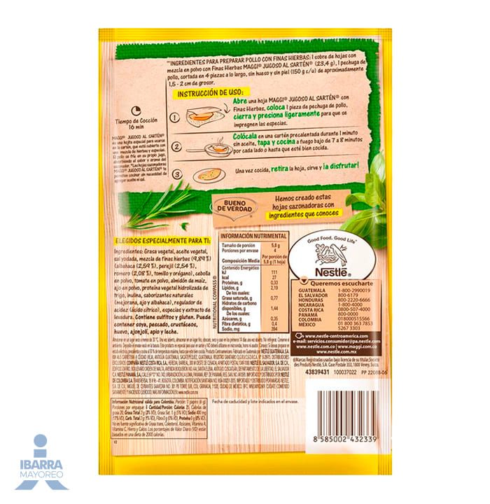 Hoja sazonadora Maggi Jugoso al Sartén Finas Hierbas 23.4 g