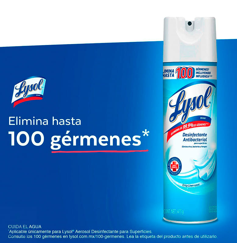 Desinfectante en Aerosol Lysol Crisp Linen 475 g