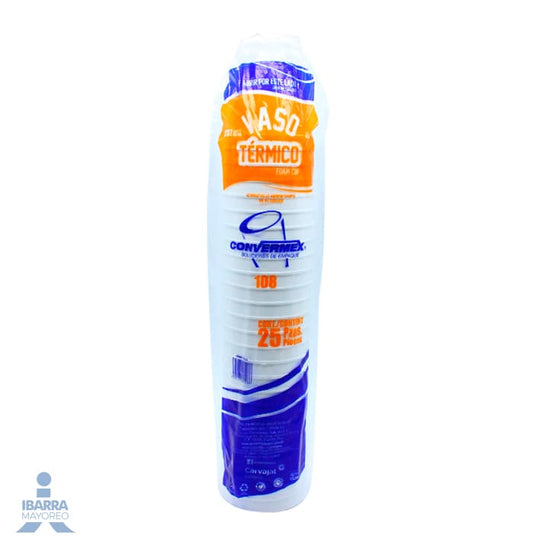 Vaso Térmico Convermex No. 108/237 ml 25 pzas.