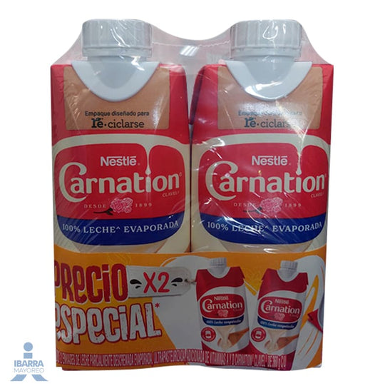 Leche Carnation Evaporada Brick 2/360 g