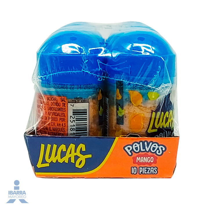 Paleta de Caramelo Lucas Sabor Mango 10 pzas.