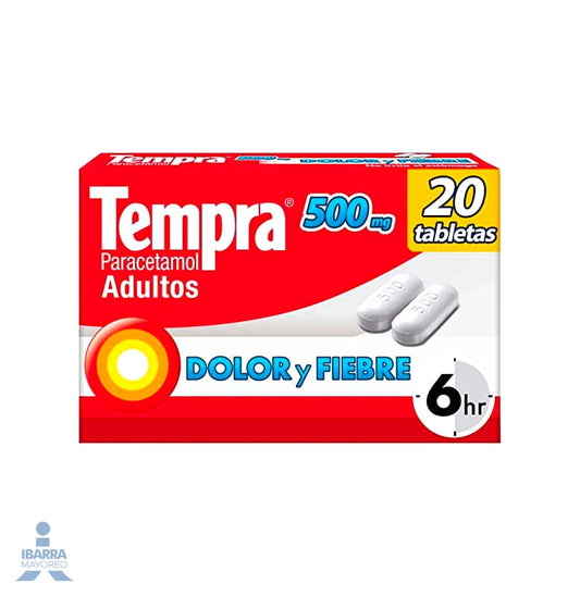 Tempra 500 mg Tabletas 20 pzas.