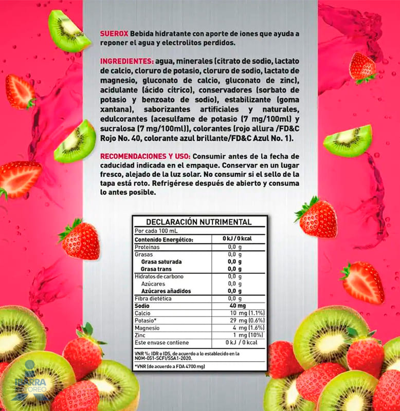 Bebida Suerox Fresa Kiwi 630 ml