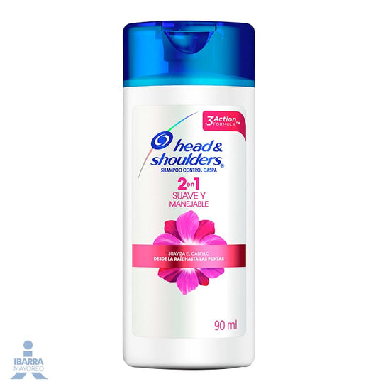 Shampoo Head & Shoulders Suave Manejable 2 en 1 90 ml