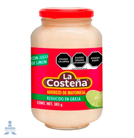 Mayonesa Aderezo La Costeña con Limón Reducida en Grasa 385 g