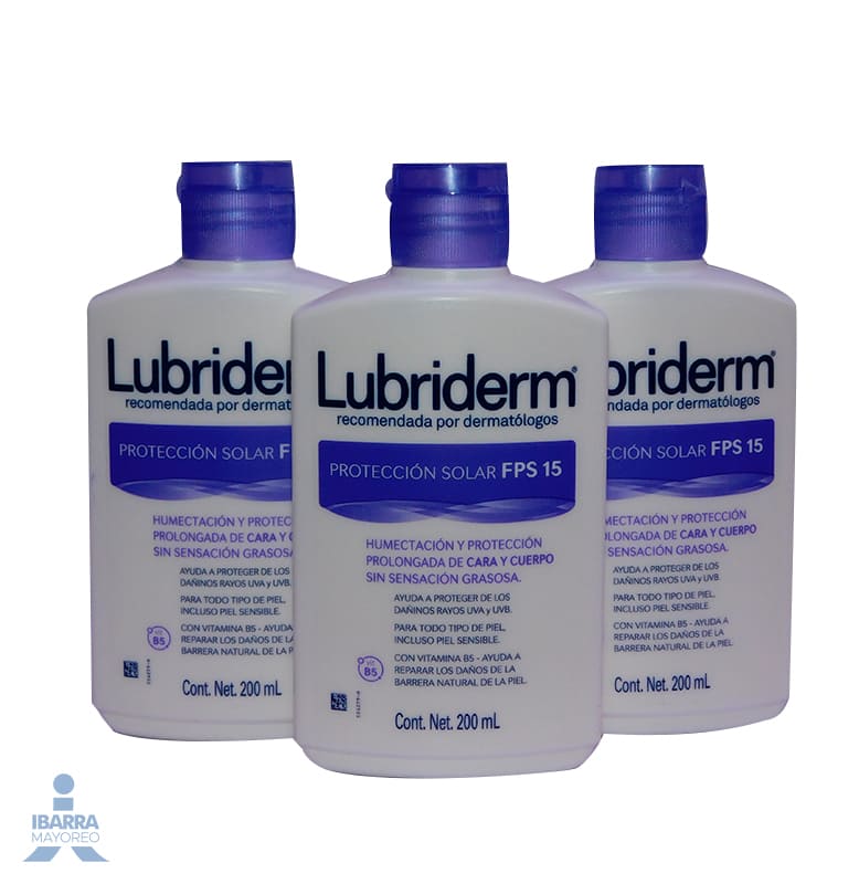 Crema Lubriderm Protección Solar FPS 15 200 ml