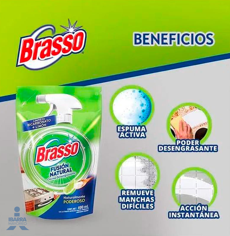 Limpiador Brasso Fusión Natural Doy Pack 400 ml