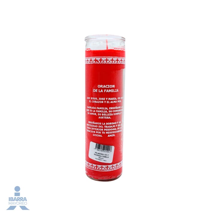 Veladora Mística Sagrada Familia Rojo 105C