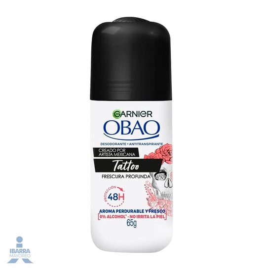 Desodorante Obao Mujer Tattoo Frescura Profunda Roll On 65 g