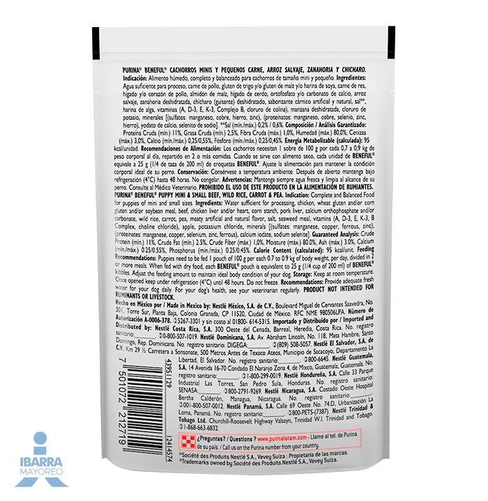 Beneful alimento húmedo cachorros minis carne 100 g