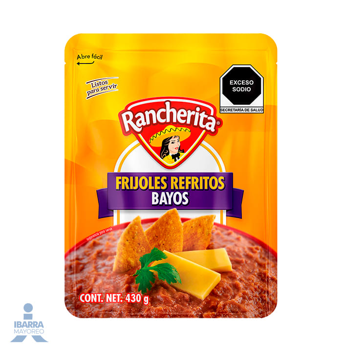 Frijol Bayo Refrito Rancherita Bolsa 430 g