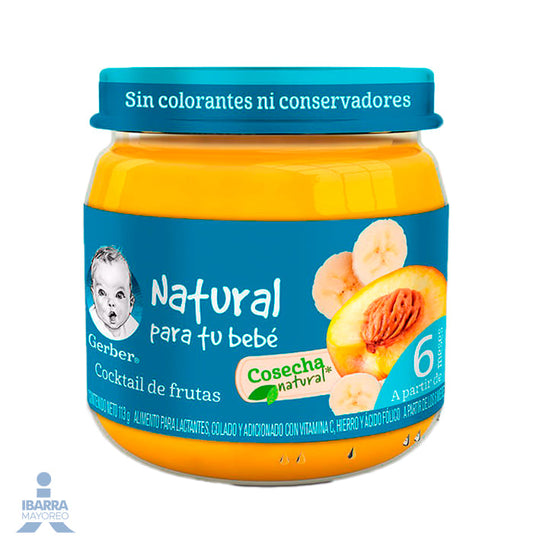 Gerber Colado Coctel de Frutas Etapa 2 113 g