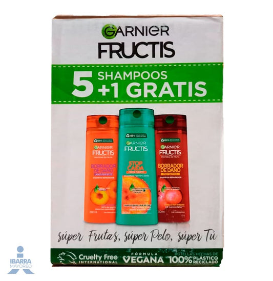 Shampoo Garnier Fructis Variedad 5/350 ml + 1