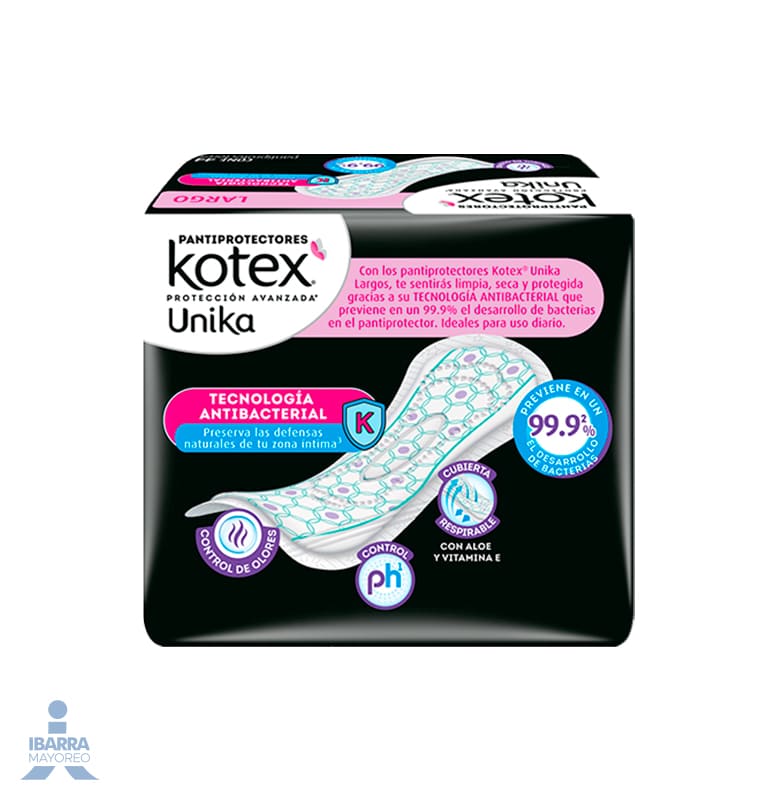 Toalla Panty Protector Kotex Unika Regular 44 pzas.
