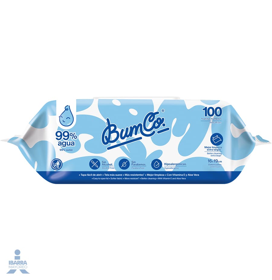 Toallitas Húmedas Bumco 100 pzas.