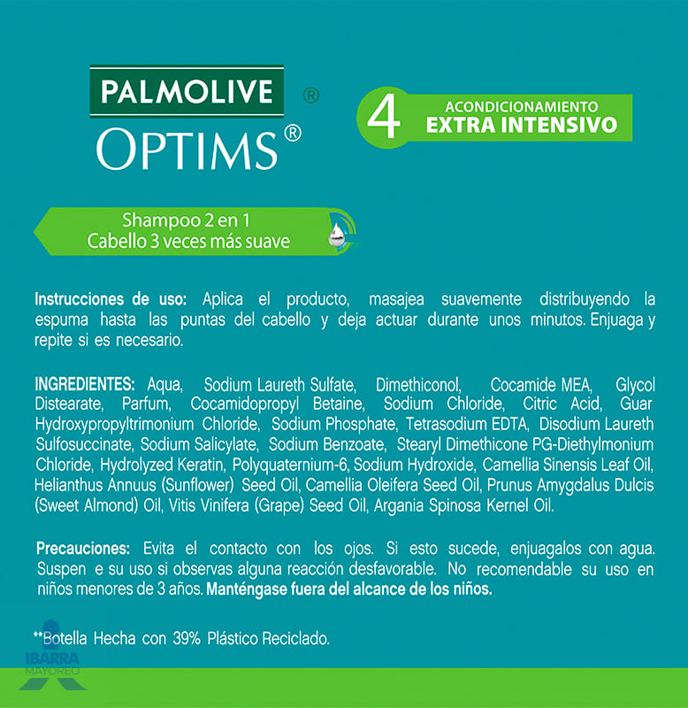 Shampoo Palmolive Optims Extra Intensivo 24/10 ml