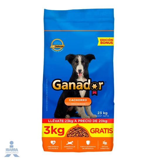 Alimento Ganador Cachorro 20 kg GRATIS 3 kg