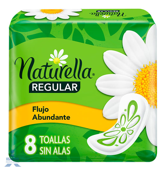 Toalla Sanitaria Naturella Manzanilla sin alas 8 pzas.