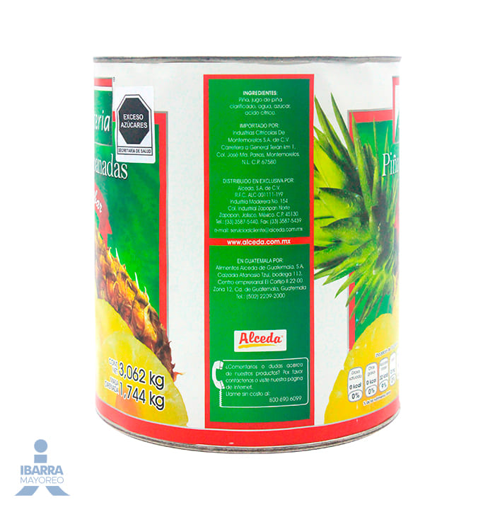 Piña La Pratería Rebanada 3 kg