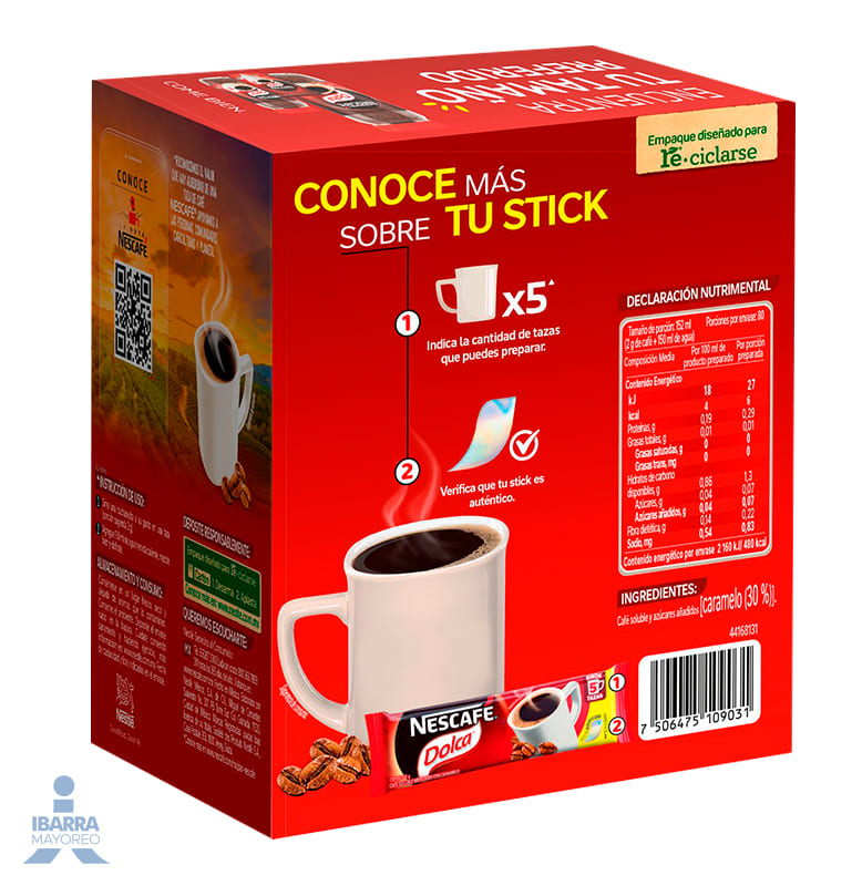 Café Nescafé Dolca sobres 16/10 g