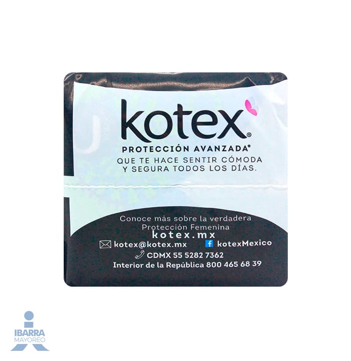 Toalla Sanitaria Kotex U By Anatómica 8 pzas.