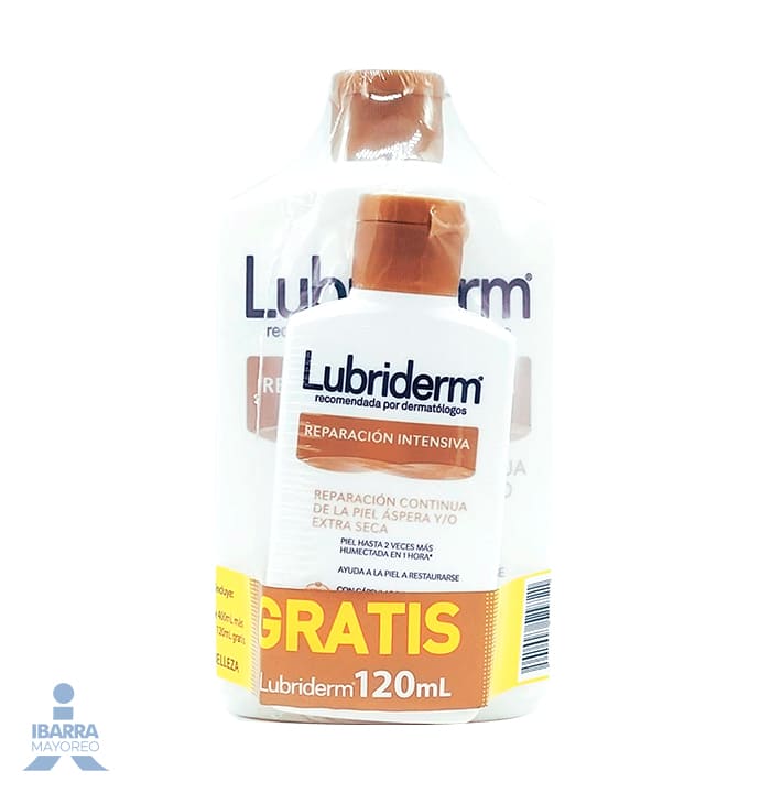 Crema Lubriderm Reparación Intensiva 400 ml más Crema 120 ml
