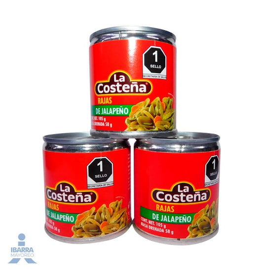 Chiles Jalapeños Rajas La Costeña 105 g