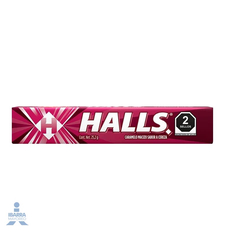 Pastilla Halls Cereza 12 pzas.