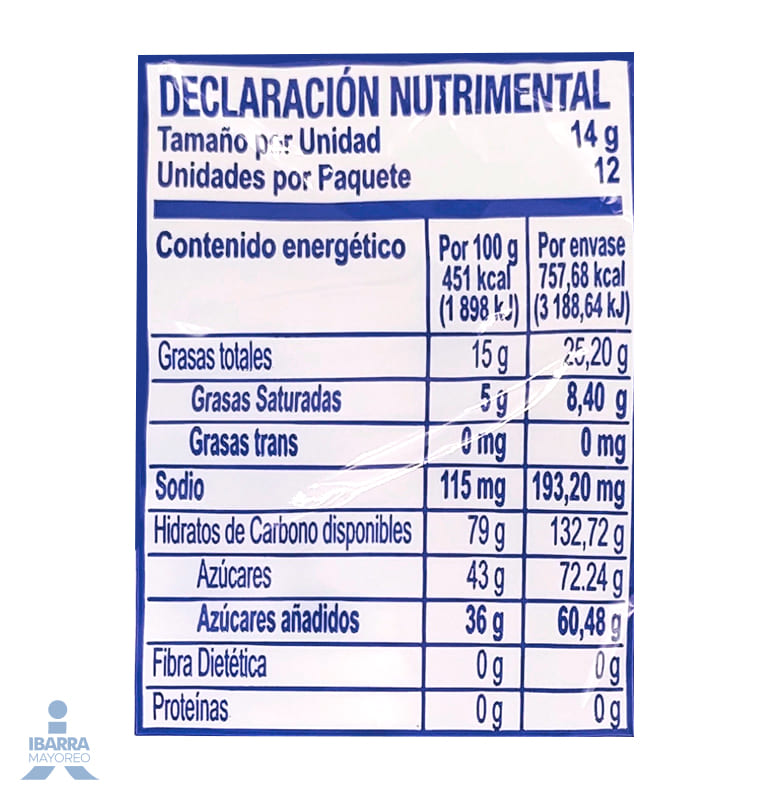 Galleta Colombina Wafer Chocolate 12 pzas.
