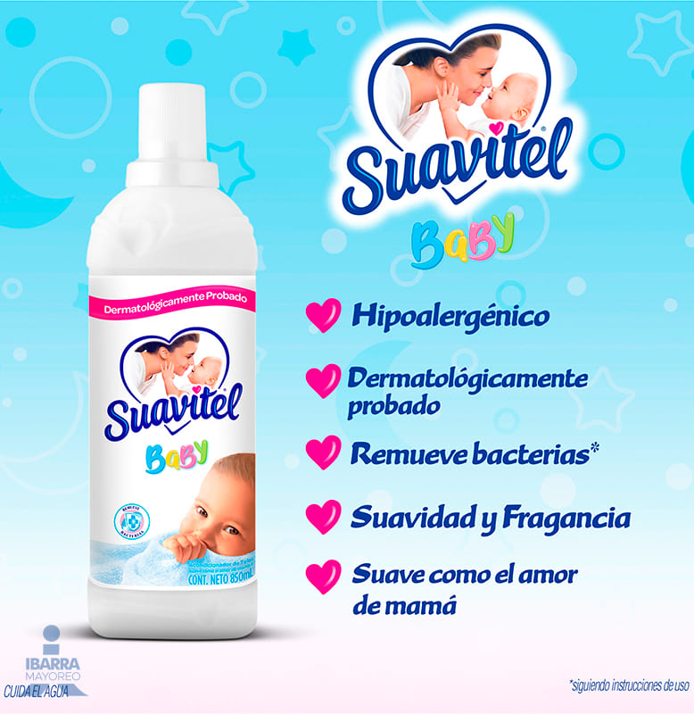 Suavizante Suavitel Baby Antibacterial 850 ml