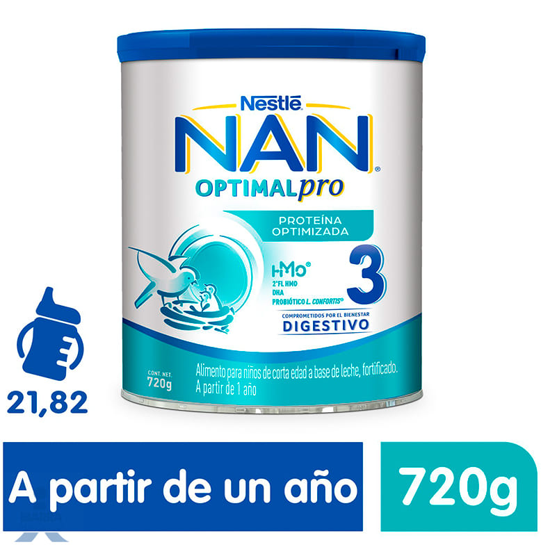 Fórmula Infantil NAN 3 Optimal Pro a partir de 1 año 720 g