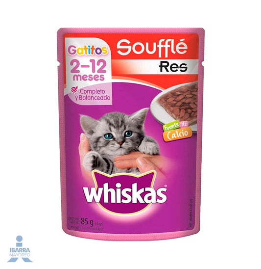 Alimento Whiskas Soufflé Res Gatitos 85 g