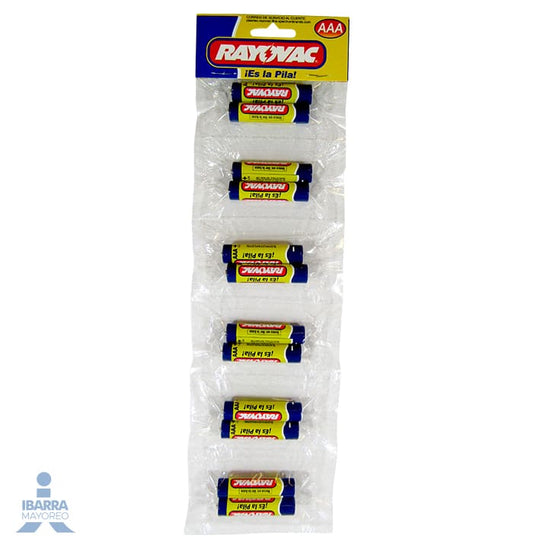 Batería Rayovac AAA Zinc 12 pzas.