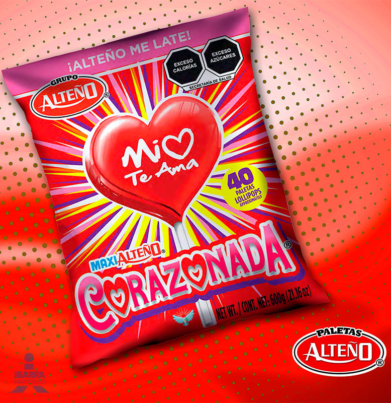 Paleta Alteño Luxus Corazonada pza