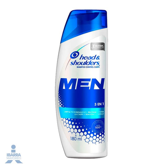 Shampoo Head & Shoulders 3 en 1 Hombre 180 ml
