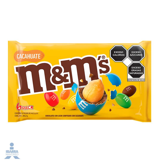 Cacahuate M&M Cubierto de Chocolate con Leche 6/44.3 g