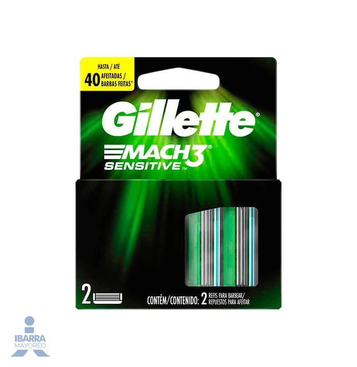 Rastrillo Gillette Mach3 Sensitive GRATIS 2 cartuchos