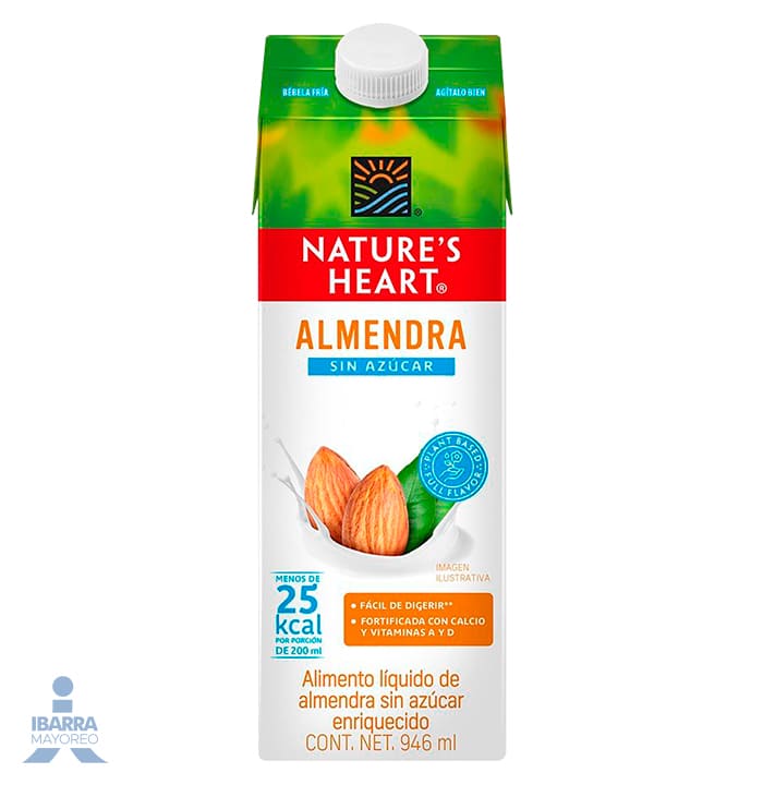 Alimento Líquido Natures Heart Almendra sin Azúcar 946 ml