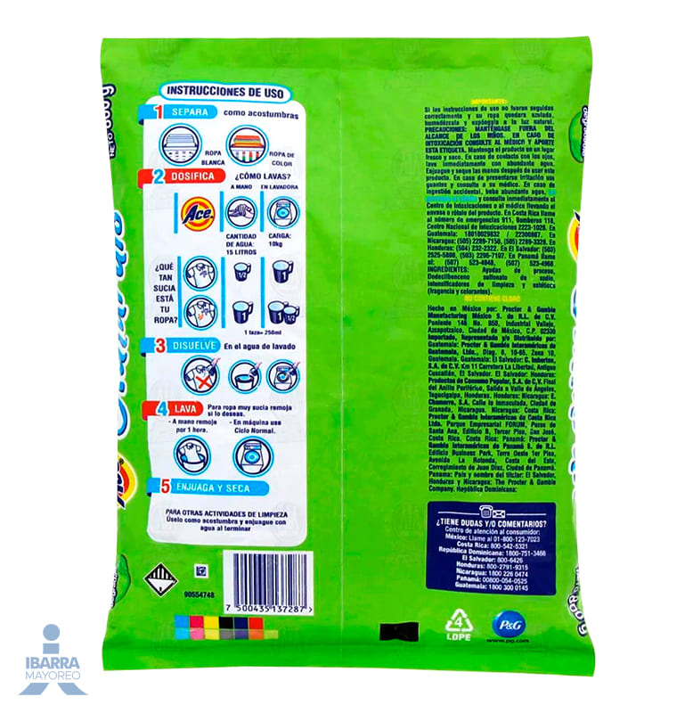Detergente Ace Naturals 800 g