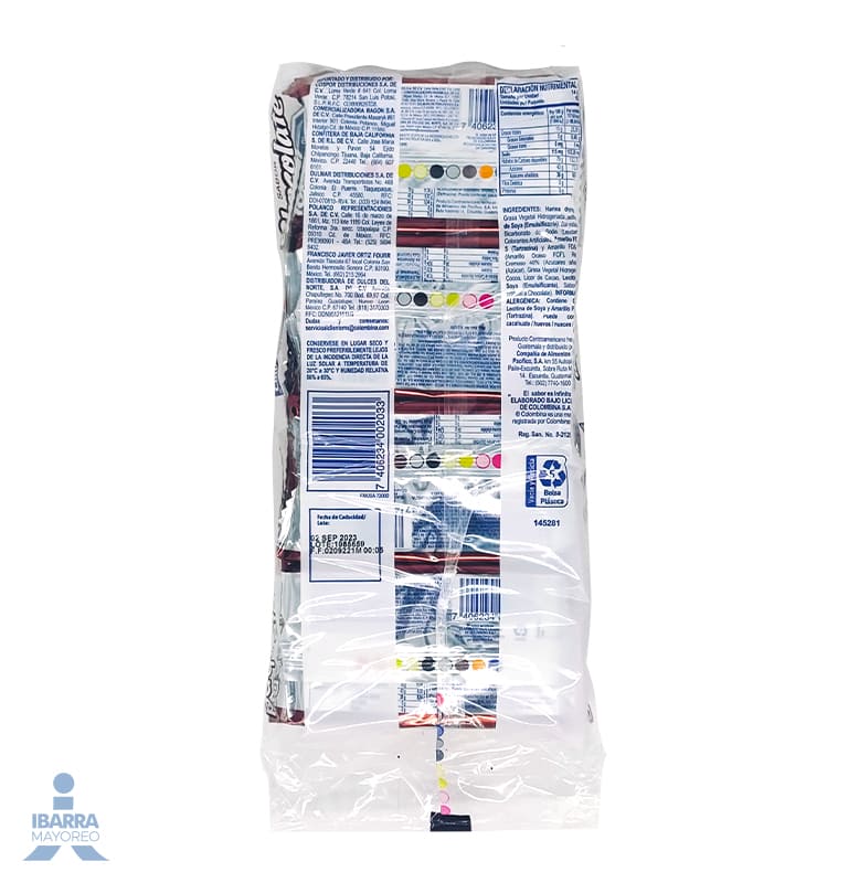 Galleta Colombina Wafer Chocolate 12 pzas.