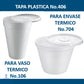 Tapa Plástico Convermex no. 406 50 pzas.