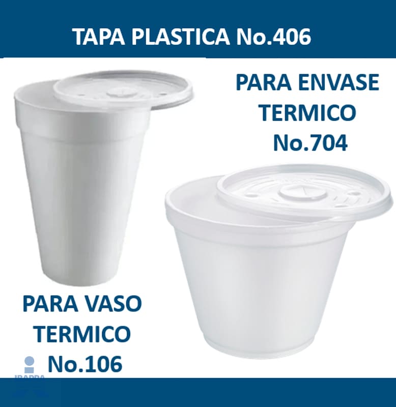 Tapa Plástico Convermex no. 406 50 pzas.