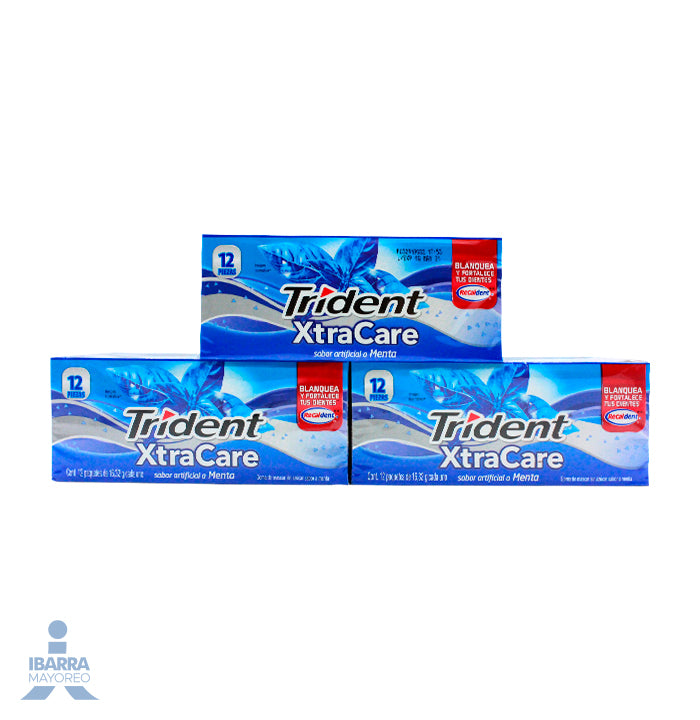 Goma de Mascar Trident Xtracare Sabor Menta 12/16.32 g
